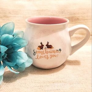 Threshold "somebunny loves you" ❤️  white and gold Easter mug